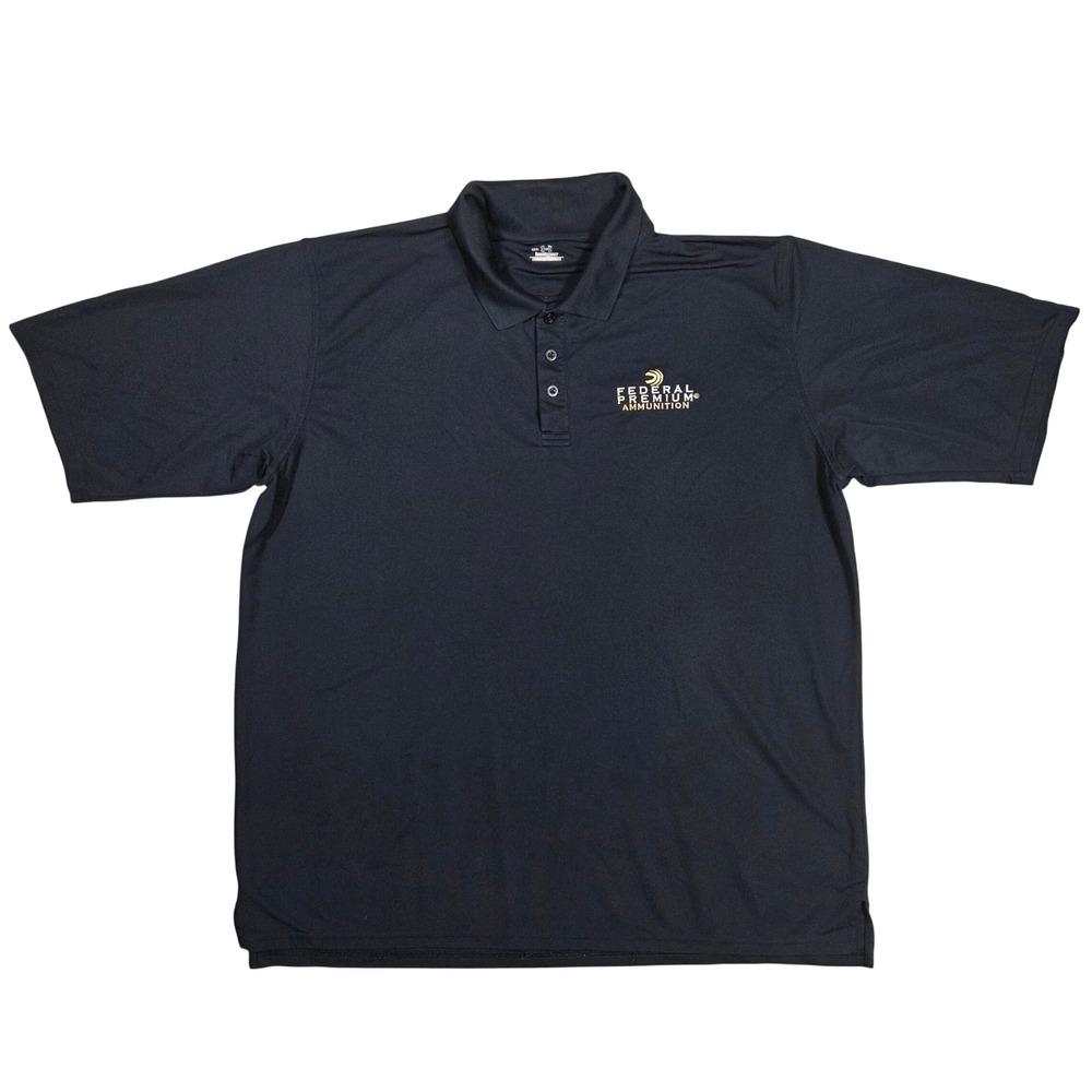 Under Armour Mens XXL Black Federal Premium Ammunition HeatGear Polo Shirt